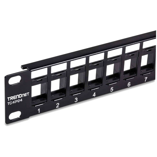 TRENDnet 24-Port Blank Keystone 1U Patch Panel, 1U 19