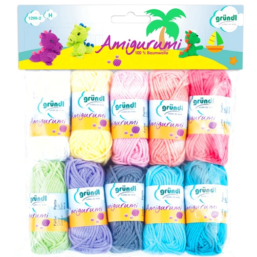 Gründl Amigurumi Crochet Set II, Cotton, Multi-Colour, 19.5 x 18 x 2.6 cm