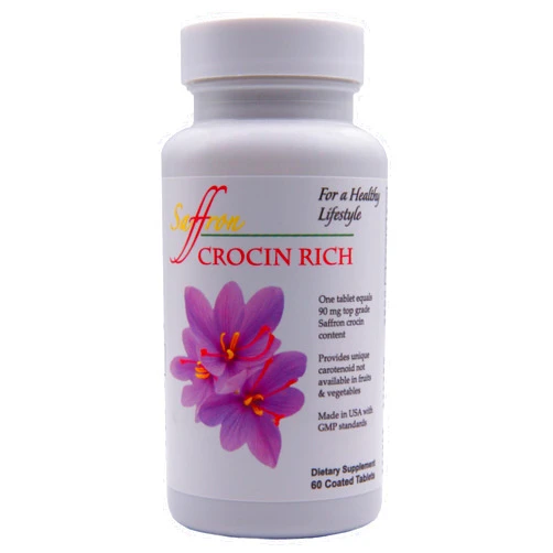 Saffron Health Sciences Crocin Rich – Natural Supplement for Macula Health, Visual Acuity, Eye Pressure, Dry Eyes, Eye Strain, Retina & Ocular Health via Neuroprotective & Antioxidant Effects of Unique Carotenoids, 60 CT