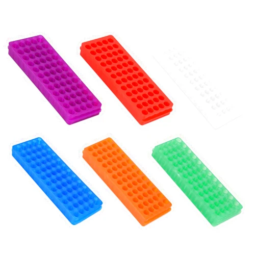 Weramics 6pcs microcentrifuge Tube Rack lab centrifuge Tube Holder Stand lab Test Tube Pipe Holder with Double Panel 60 Wells for 0.5ml-2ml Centrifugal Tube