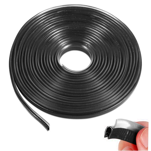 SINGARO 33Ft (10M) Car Door Edge Guard, Soundproof Rubber car Door Edge Guard, No Glue Car Door Entry Guard Protective Strip, Applicable to Car, Truck, SUV and ATV, Car Exterior Accessories（Black）