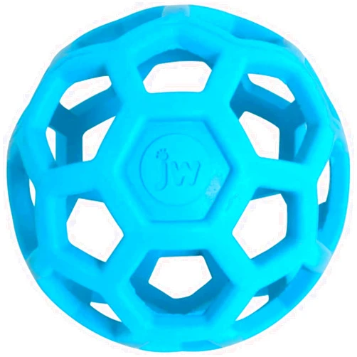 JW Pet Hol-ee Roller Dog Toy Puzzle Ball, Natural Rubber, Small (3 Inch Diameter), Colors May Vary
