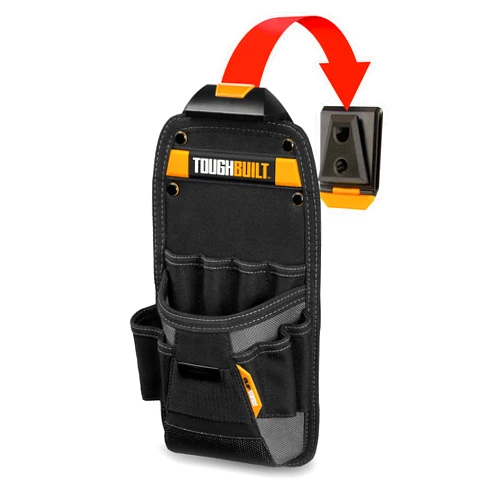 ToughBuilt - Technician Pouch - Pockets & Loop, Adjustable Holster, Snug-fit Screwdriver Loops, Secure Multi-Tool Holder Accessory (ClipTech ™ Hub Included)