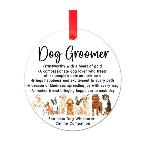 Yippee Daisy Dog Groomer Gifts - Christmas Gift 2024 - Best Dog Groomer - Thank You Appreciation Ornament - Christmas Gift for Dog Groomer - Retirement Gift - Grooming Salon Gift - Stocking Stuffer for Groomer