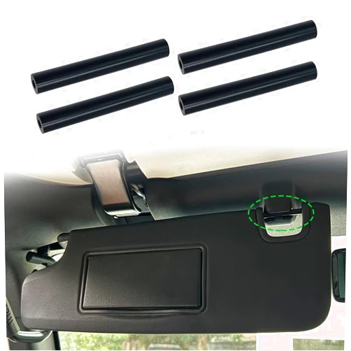 ROMASO Sun Visor Repair Kit for Jeep Wrangler JK JKU 2007-2017 Repair Tubes for Left & Right Side Sunvisor,4Pcs(Black)