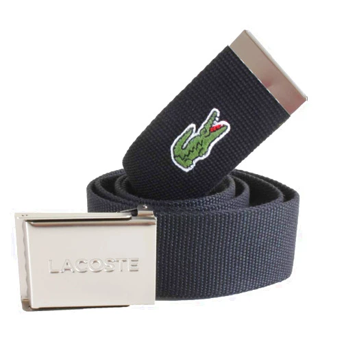 Lacoste Mens Webbed Belt - Black