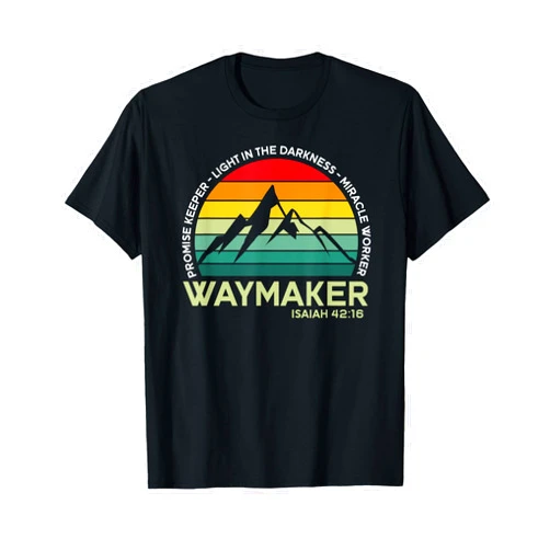 God is Good Christian Gifts and Apparel Vintage Waymaker Promise Keeper Miracle Worker Christian T-Shirt