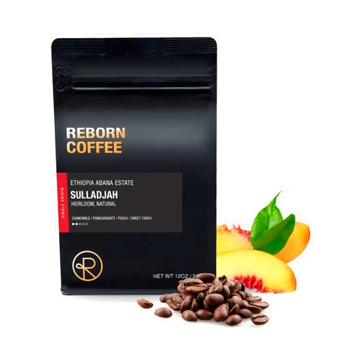 Reborn Coffee Specialty Coffee Beans - Ethiopia Abana Estate, Sulladjah - Medium Roast - Single Origin - Freshly Roasted Coffee Beans