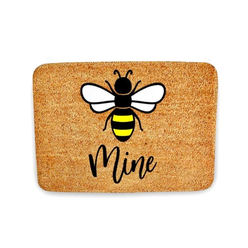 Allijune Mine Doormat, Bee Doormat,Valentine’s Day Doormat, Spring Porch Decor, Spring Doormat, Valentine’s Day Decor,Home Decor, Welcome Mat,Indoor Doormat,Front Back Door Mat 17”x30”