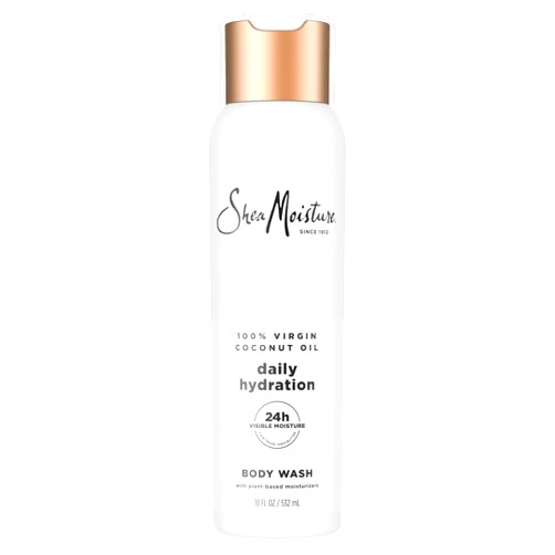 SheaMoisture Virgin Coconut Oil Body Wash Nourish and Replenish Skin Daily Hydrating body wash for 24H Visible Moisture for Healthy, Glowing Skin 18 oz