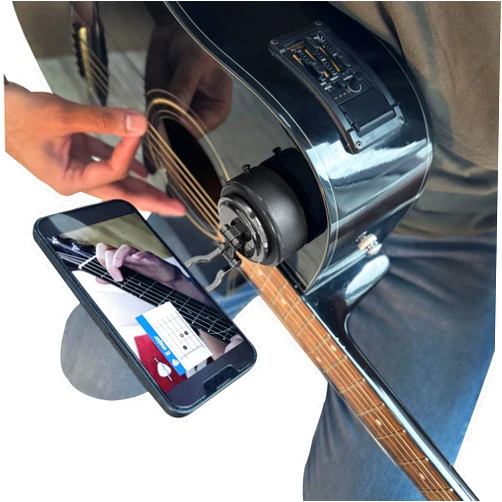MotivatEM Strum Screen Guitar Phone Mount – Hands-Free Phone Holder with Vacuum Suction for Guitar – Perfect for Watching Tutorials & Tabs While Playing – Universal Fit, Easy Setup