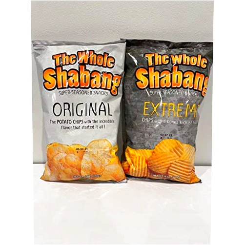 Moon Lodge The Whole Shabang Potato Chips Variety Pack - (1) 6 oz Original / (1) 6 oz Extreme