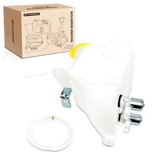 A-Premium Windshield Washer Reservoir Tank Assembly Compatible with Jeep TJ Series Wrangler 1997-2002 - with Cap & Washer Pump & Hose
