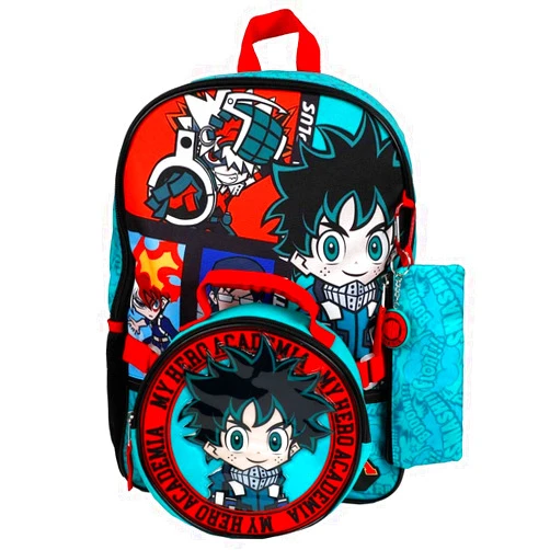 Bioworld My Hero Academia UA Heroes 5-Piece Backpack Set for kids