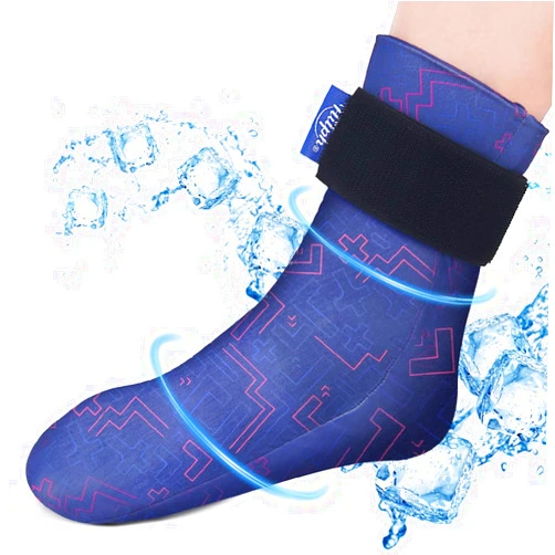 Hilph Cold Therapy Sock for Swelling and Plantar Fasciitis, Foot Ice Pack Wrap Reusable Hot Cold Therapy Compression Ice Sock for Heel, Ankle, Sore Feet, Achilles Tendonitis, Neuropathy (1 Sock)