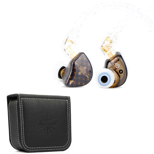 Linsoul TANGZU Wan’er S.G HiFi 10mm Dynamic Driver PET Diaphragm in-Ear Earphone + Kiwi Ears Earbud Case, Portable Earphone Carrying Case