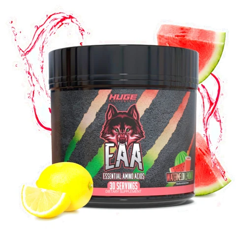 Huge Supplements Huge EAA Supplement, Highest Dosed Essential Amino Acids Powder, 12.85g EAAs & 8g BCAAs Per Serving, Maximize Muscle Growth, Recovery & Performance (Watermelon Lemonade, 17.73 Oz.)
