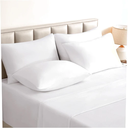 BYSURE Jersey Knit Queen Sheet Set 6 Pieces, Stretch Super Soft and Wrinkle-Free Bed Sheets, Spandex Blend with 18-inch Deep Pocket, White