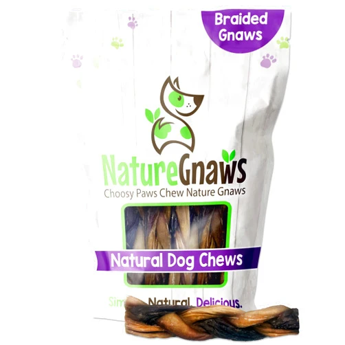 Nature Gnaws Braided Gnaws for Dogs 5-6
