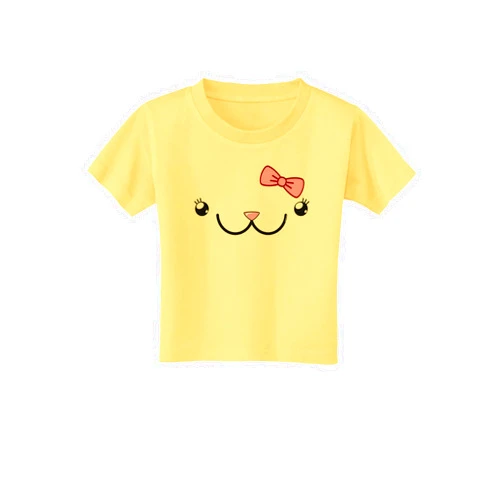 TOOLOUD KYU-T Face - Kawa Cute Girl Animal Toddler T-Shirt