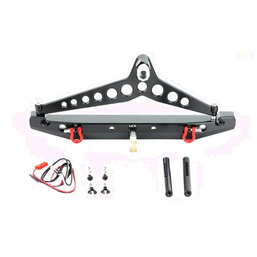LCX Racing 1/10th RC Crawler Car CNC Machined Aluminum Alloy Rear Bumper for RC Car TRX4 TRX-4 Axial SCX10 II 90046 90047 D90, Upgrades Parts Accessories