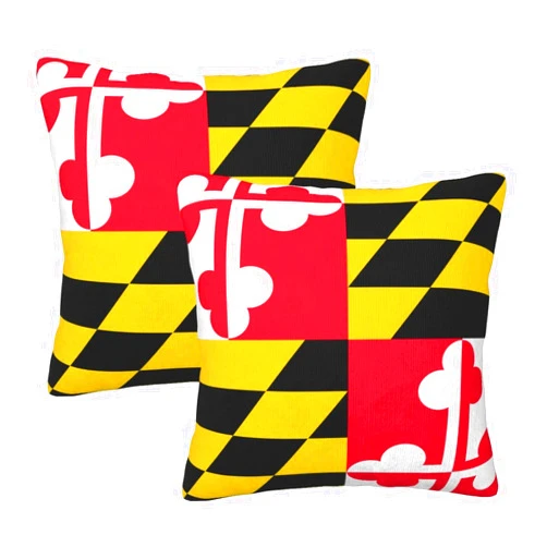 Enwxbvu Maryland Flag Throw Pillow Covers 18