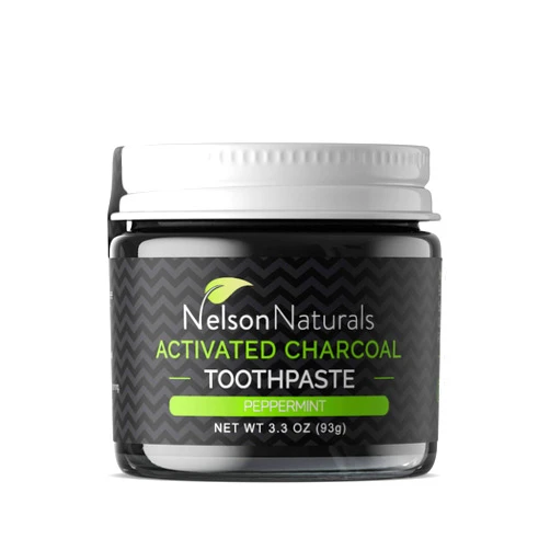 Nelson Naturals Activated Charcoal Toothpaste 3.3 oz- Peppermint