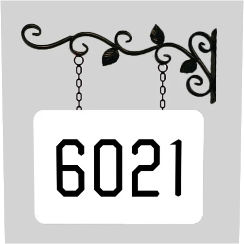 Aniaoie Personalized Address Signs For House, Home Address Plaques Metal Address Sign, Hanging Brackets Outdoor Hooks With Sign, Double-Sided Hanging Signs With Wall Bracket,30 * 20CM