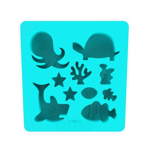 Skaxi Ocean Pals Silicone Mold Tray, Perfect for Making Soap Ice Cubes Chocolate Jello Candy Baking Resin Molds, Great for Beach Themed Parties