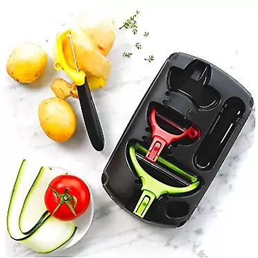 Tupperware Multi Purpose Peeler Set of 3 Click Box