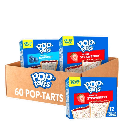Pop-Tarts Toaster Pastries, Breakfast Foods, Kids Snacks, Variety Pack (5 Boxes, 60 Pop-Tarts)