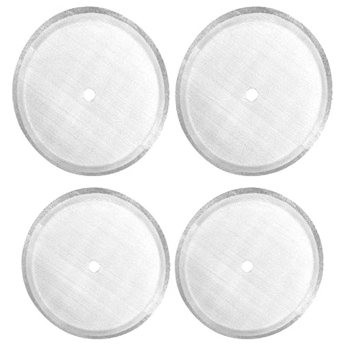 ACKLLR 4 Pack French Press Replacement Filter Screen,Reusable Stainless Steel Mesh Filters for Universal 1000 ml / 34 oz / 8 cup French Press Coffee Makers