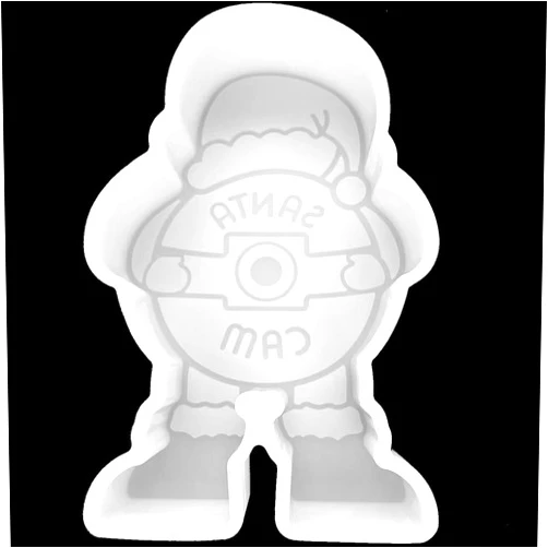 VONZK [Check Our Store] VONZK Car Freshie Mold Freshie Silicone Mold Christmas Gift 5 1/16” L X 5 1/16” W X 1 1/4” H for Aroma Beads DIY Handmade Freshies Mould (Santa Cam)