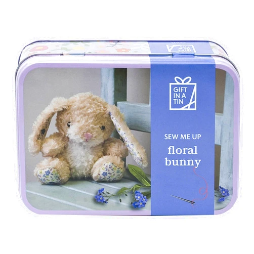 Apples to Pears Sew Me Up Floral Bunny Rabbit Sewing Kit In A Tin