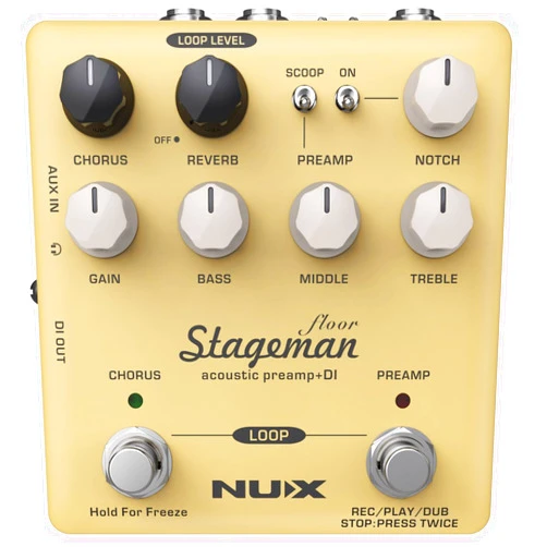 NuX Stageman Floor Acoustic Preamp and DI Pedal