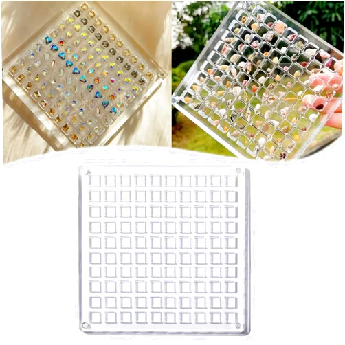 Daioai Acrylic Magnetic Seashell Display Box, Advantageouse Acrylic Magnetic Seashell Display Box, Stackable Seashell Storage Box, Multifunctional Seashell Storage Box for Bead Nail Jewelry (36 Grids)
