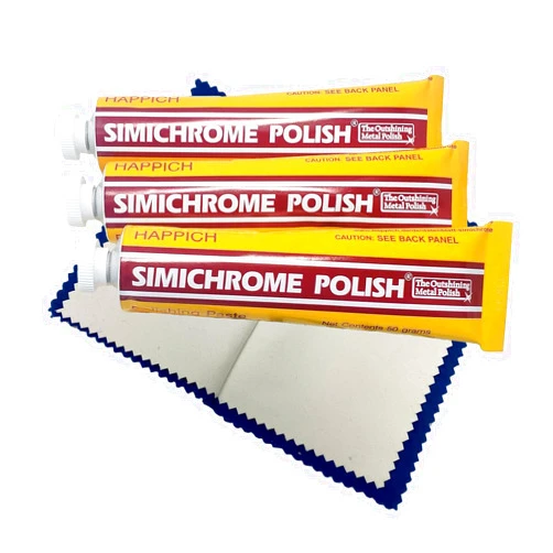 Rosenthal Collection Simichrome All Metal Polish Tube with Polishing Cloth (Pack of 3 with one Cloth)
