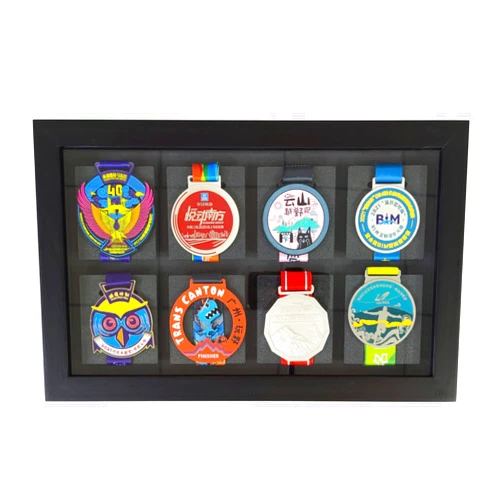 BIANJIE Medal Display Box - 3D Stereo Medal Display Case - Perfect Medal Display for Runners, Marathons, Race Winners, Swimming, Football, Gymnastics and All Outdoor Sports