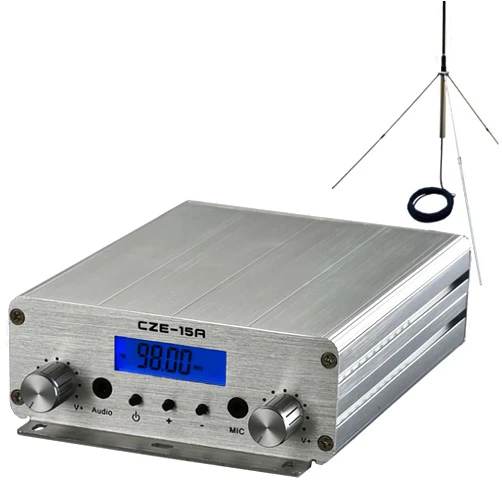 MythGeek 15W FM Transmitter Kit, Radio Broadcast Transmitter Long Range for Church, Radio Station, Home