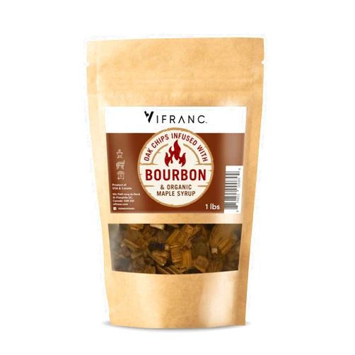Vifranc OAK CHIPS INFUSED with SPIRITS and ORGANIC MAPLE SYRUP - 1 LB