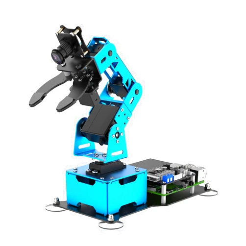 LewanSoul Robotic Arm for Raspberry 5 Robot Kit Open Source Programming AI Vision 5DOF/Axis Robot Arm, Coding Smart Robot Learning for Teens Adults, ArmPi Mini with Raspberry Pi 5 4GB, Blue