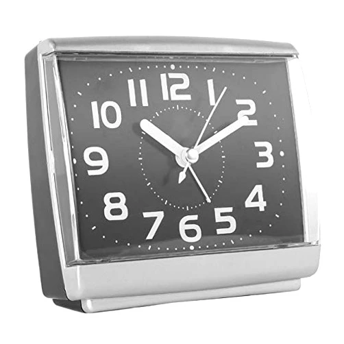 Lingland 2 PCS Digital Square Small Alarm Clock Home Furnishings (Color : Black)