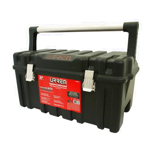 URREA Plastic Tool Box - Heavy Duty Storage Toolbox with Metal Latch & High-Strength Fastener Clasps - CPU20