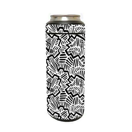 MIGHTY SKINS MightySkins Skin Compatible with YETI Rambler 12 OZ Colster Slim Can - Abstract Black | Protective, Durable, and Unique Vinyl Decal wrap Cover | Easy to Apply and Change Styles | Made in The USA