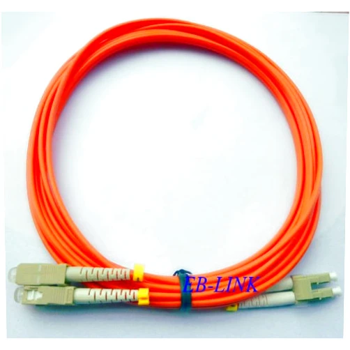 EB-LINK 3M 9.8ft LC to SC OM1 Fiber Cable Optic Patch Cord Jumper Duplex Multi-Mode 62.5/125 LC-SC,3Meters,Orange
