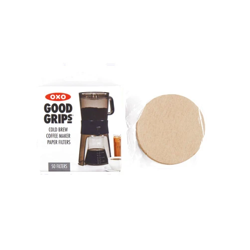 OXO Good Grips Cold Brew Coffee Maker Replacement Paper Filters, Brown, 50 Per Box
