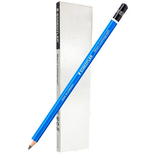 STAEDTLER Mars Lumograph 8B Graphite Art Drawing Pencil, 6 Pencils