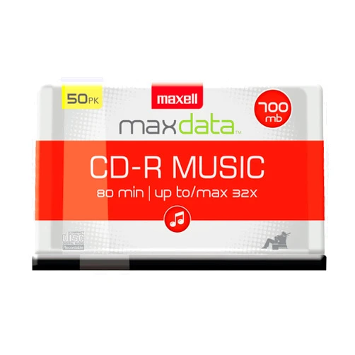 Maxell CD-R Music Spindle, Audio only, Blank Media, 50-pack(625156)