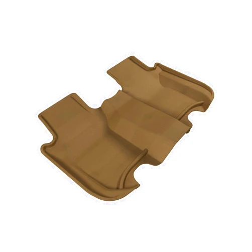 3D MAXpider Second Row Custom Fit All-Weather Floor Mat for Select Honda Fit Models - Kagu Rubber (Tan)