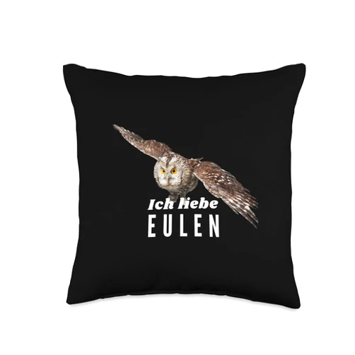 Eulen Geschenke für Männer Frauen und Kinder Mag Flying Birds Gifts Owl Love Throw Pillow, 16x16, Multicolor